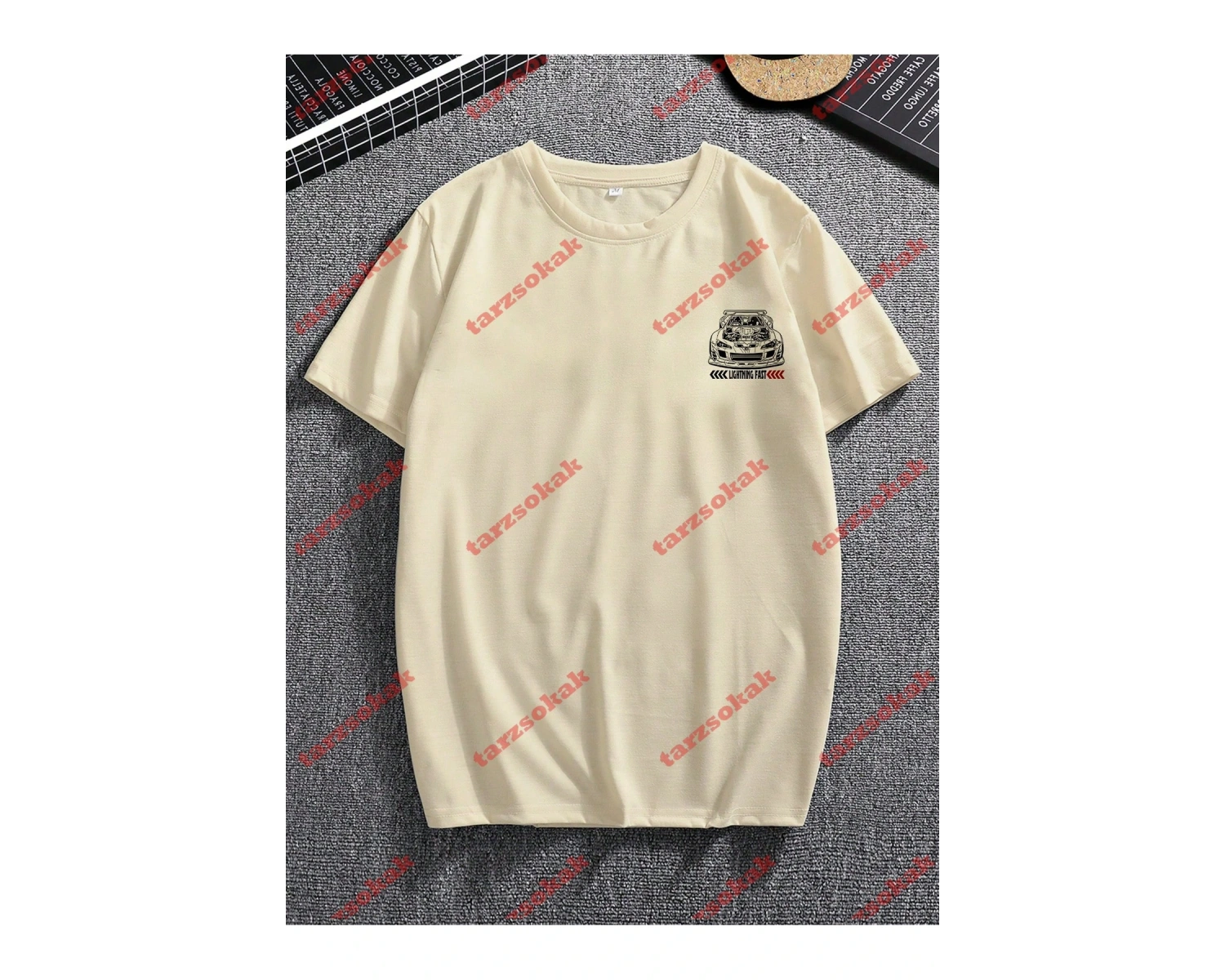 Model 3312 Erkek Yazlık Yuvarlak Yaka Kısa Kollu Günlük Tişört, Yaz