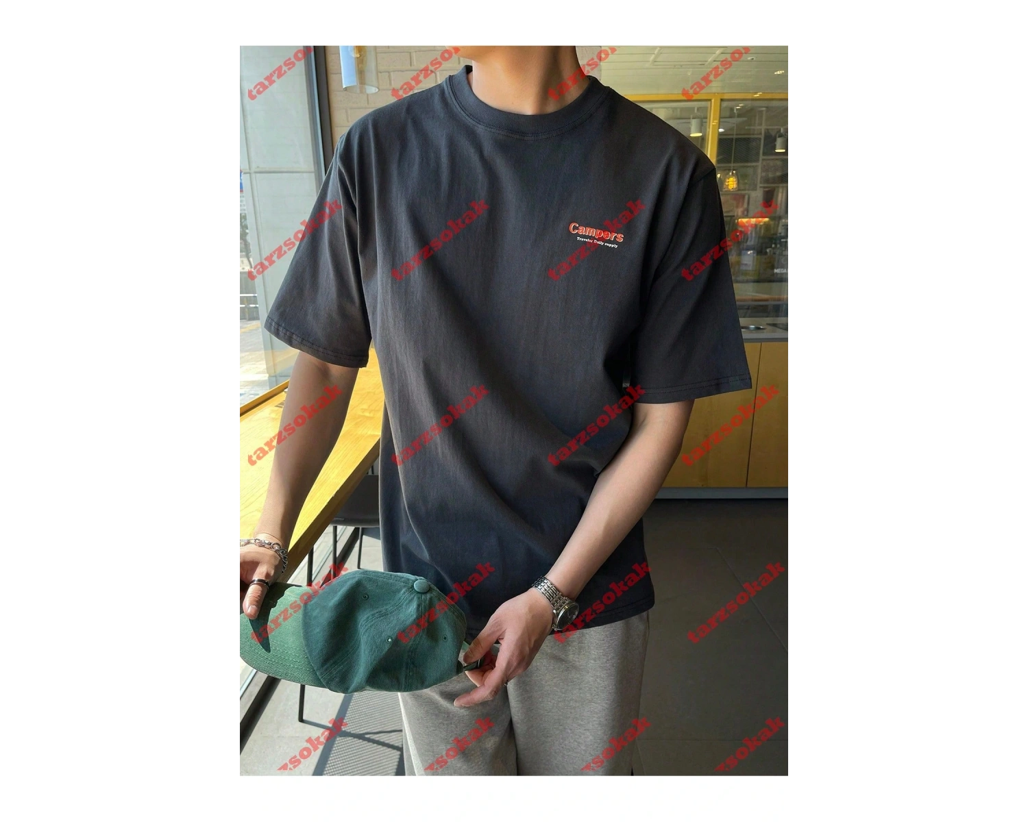 Model 3315 Erkek Yazlık Yuvarlak Yaka Kısa Kollu Günlük Tişört, Yaz