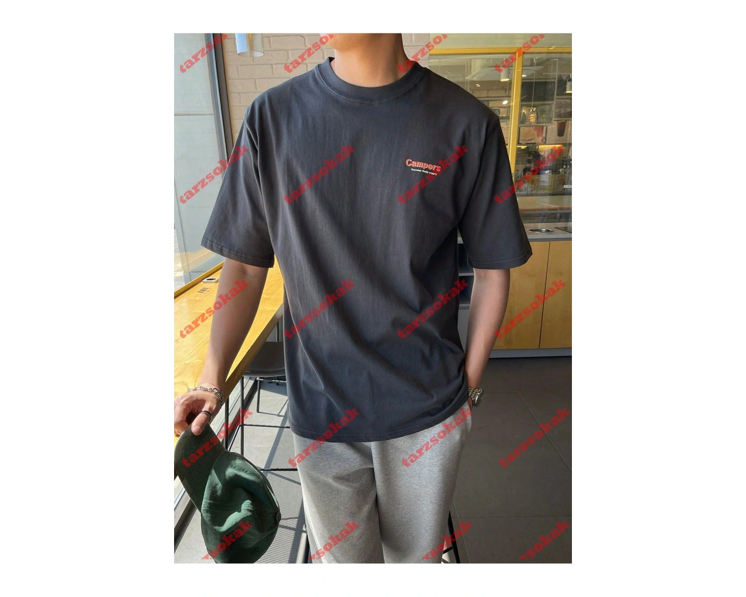 Model 3315 Erkek Yazlık Yuvarlak Yaka Kısa Kollu Günlük Tişört, Yaz