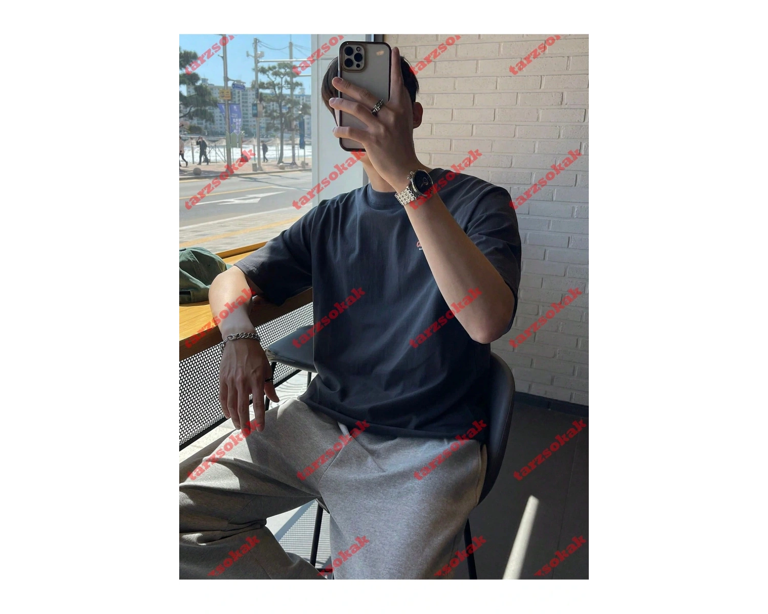 Model 3315 Erkek Yazlık Yuvarlak Yaka Kısa Kollu Günlük Tişört, Yaz