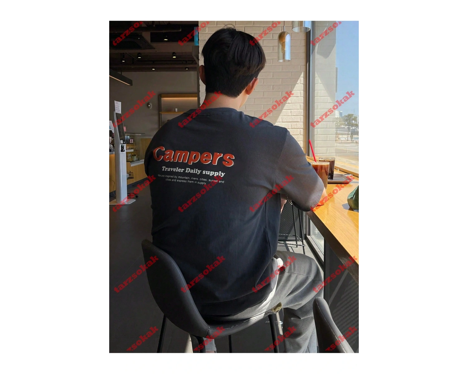 Model 3315 Erkek Yazlık Yuvarlak Yaka Kısa Kollu Günlük Tişört, Yaz