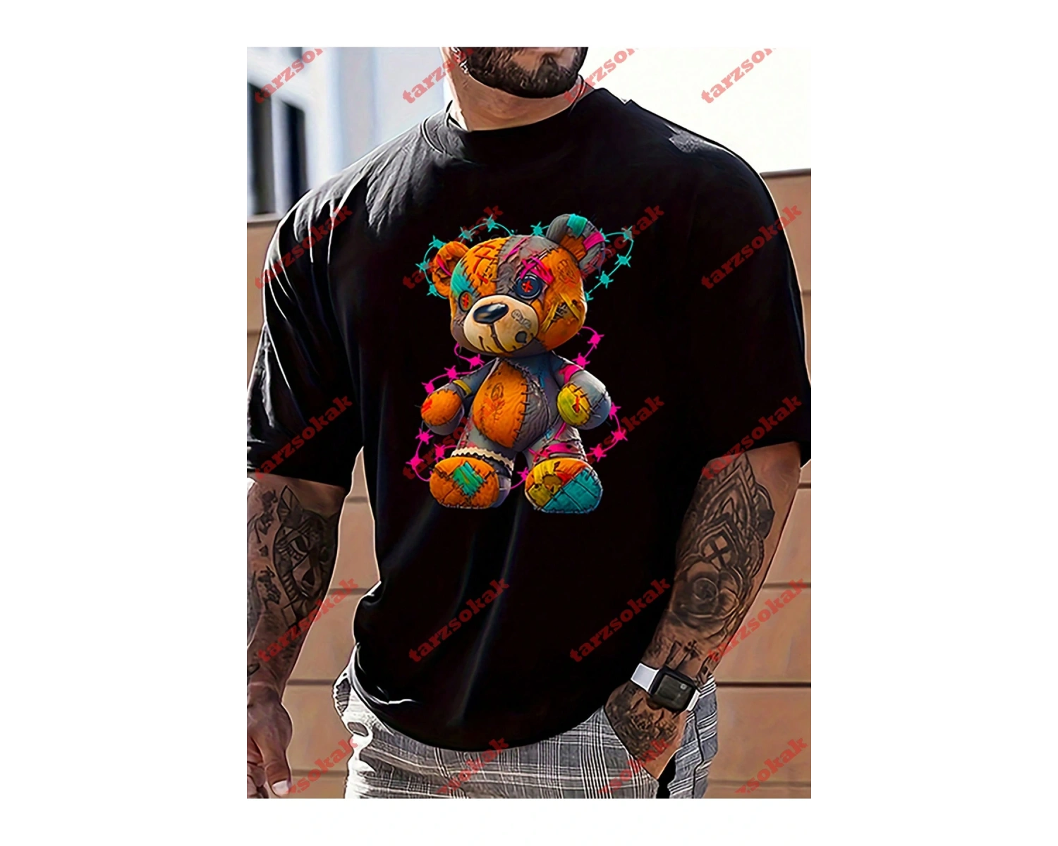 Model 3316 Erkek Yazlık Yuvarlak Yaka Kısa Kollu Günlük Tişört, Yaz