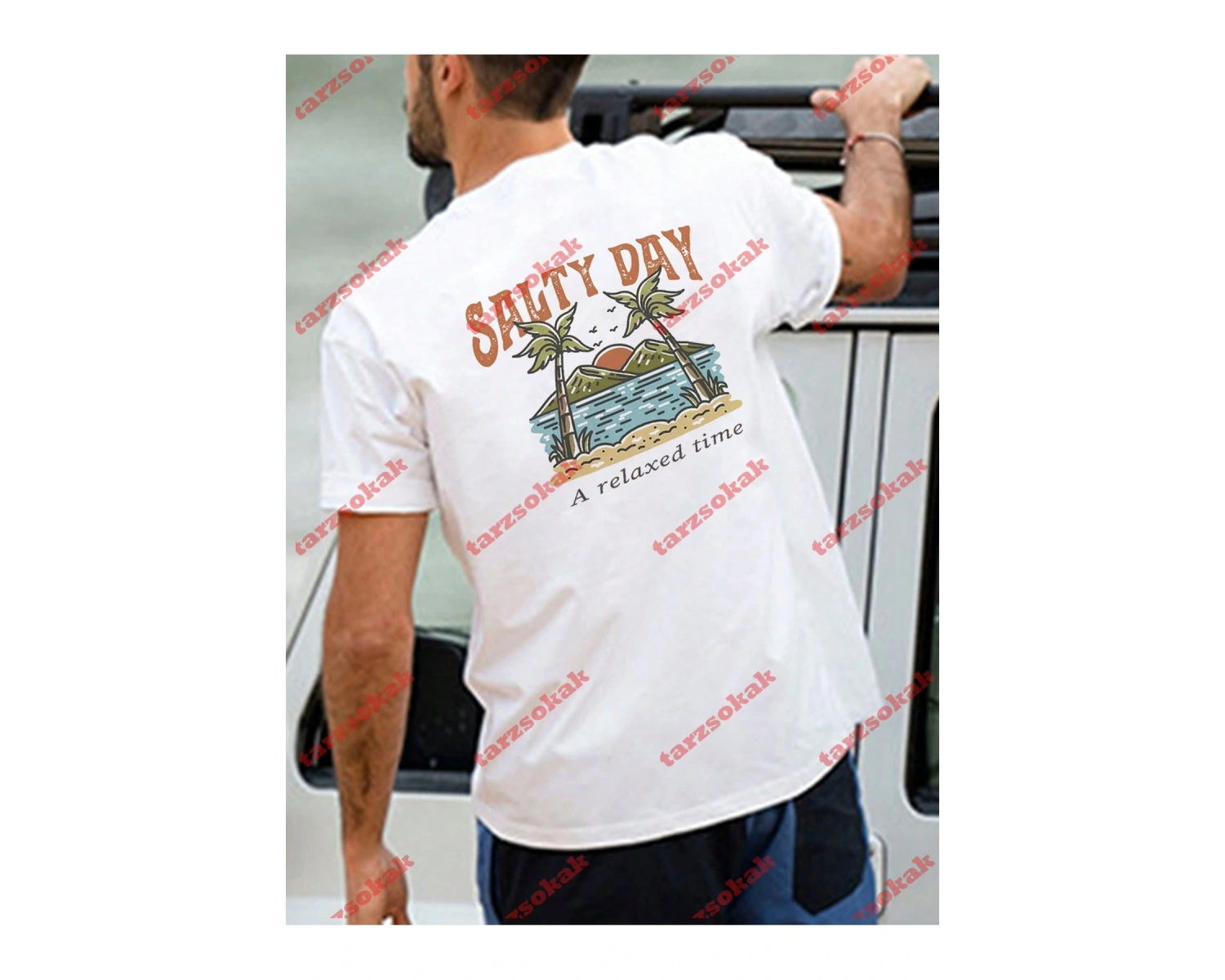 Model 3318 Erkek Yazlık Yuvarlak Yaka Kısa Kollu Günlük Tişört, Yaz