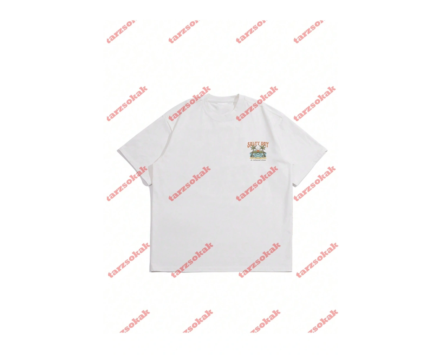 Model 3318 Erkek Yazlık Yuvarlak Yaka Kısa Kollu Günlük Tişört, Yaz