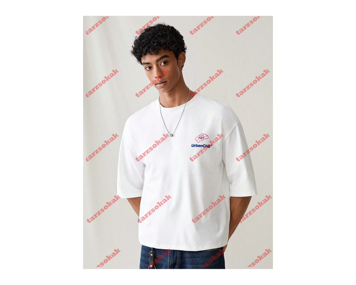 Model 3319 Erkek Yazlık Yuvarlak Yaka Kısa Kollu Günlük Tişört, Yaz