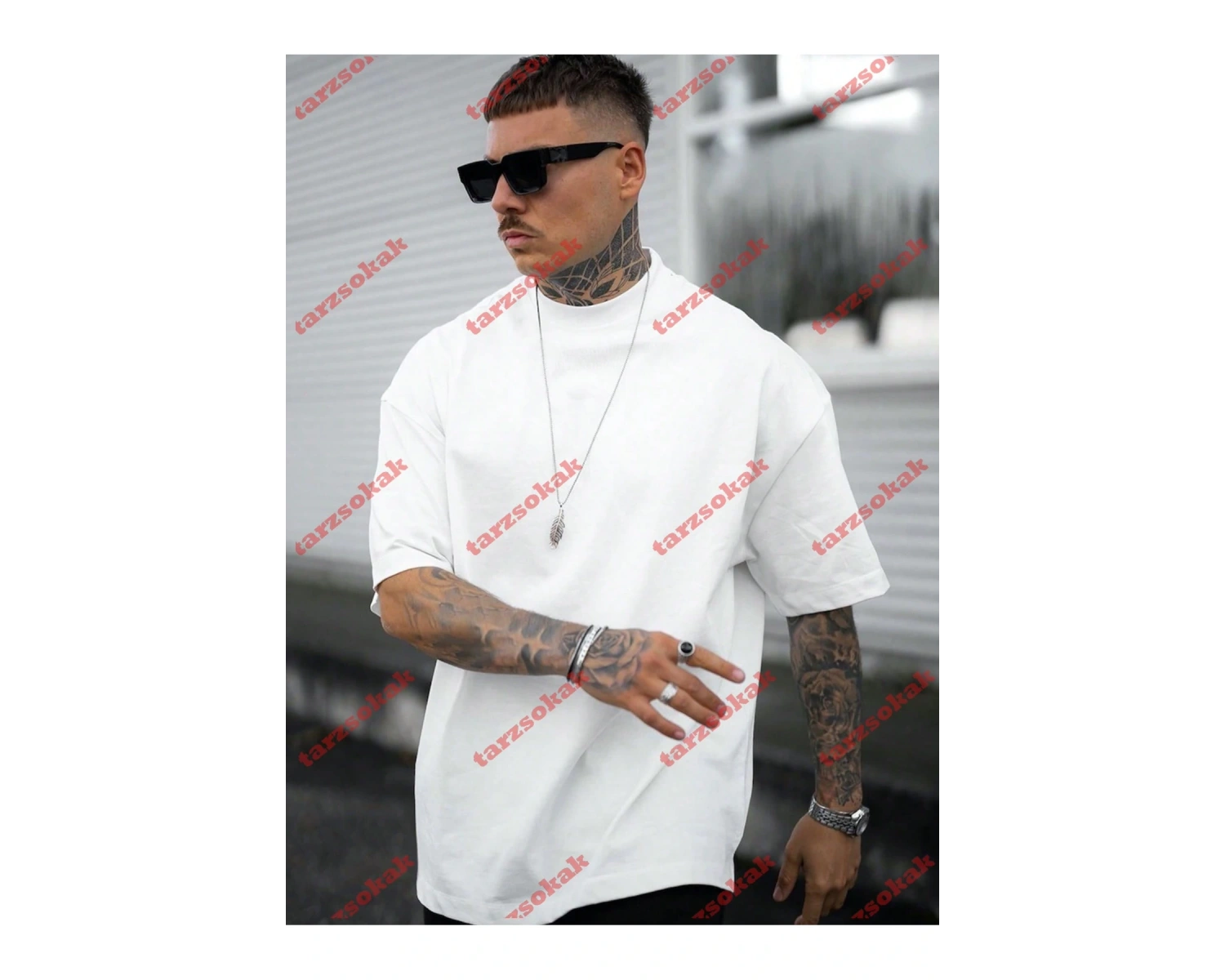 Model 3325 Erkek Yazlık Yuvarlak Yaka Kısa Kollu Günlük Tişört, Yaz