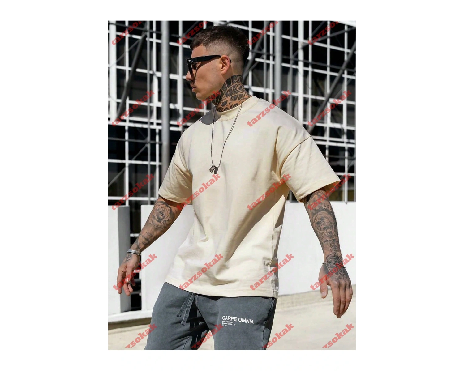 Model 3326 Erkek Yazlık Yuvarlak Yaka Kısa Kollu Günlük Tişört, Yaz