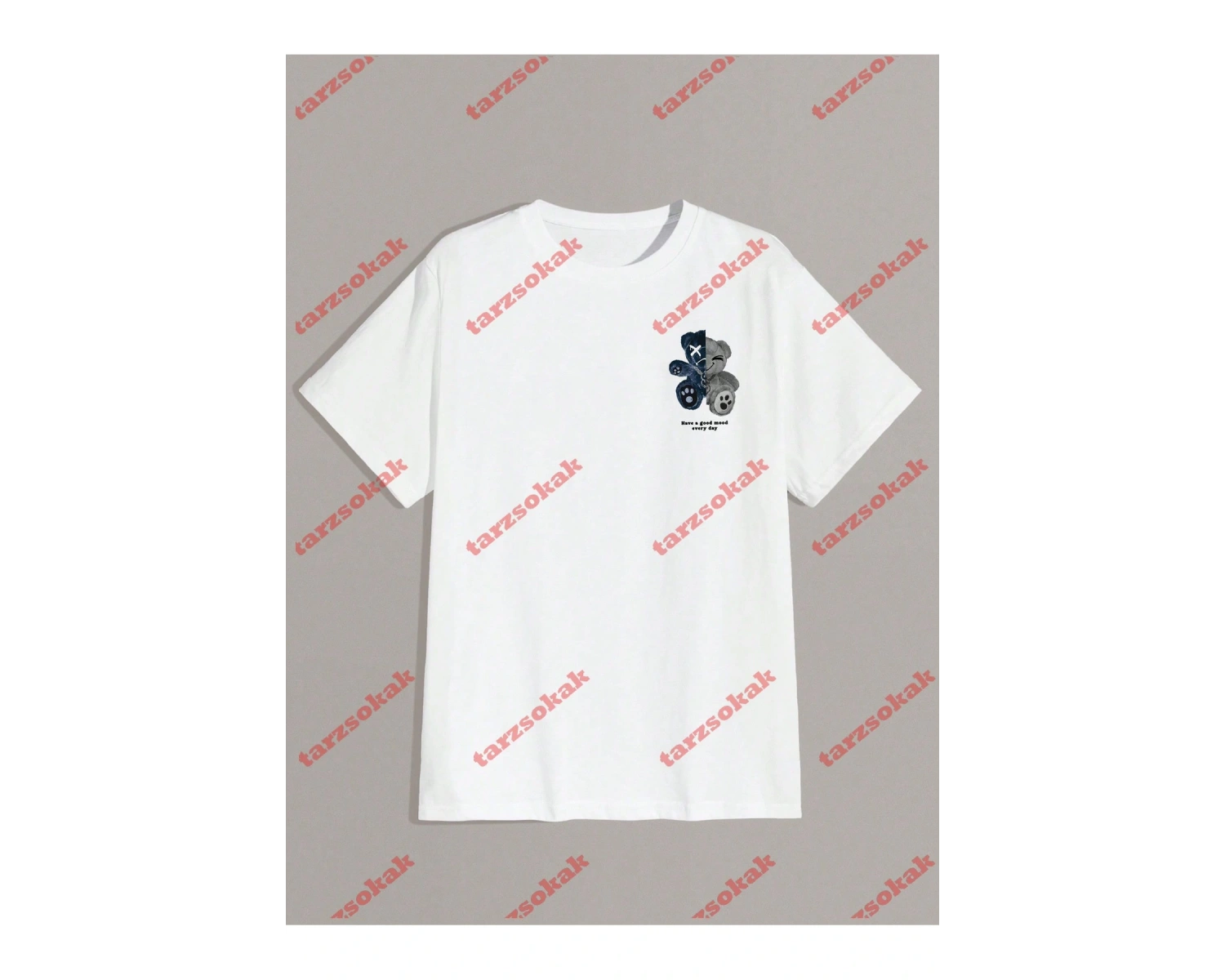 Model 3328 Erkek Yazlık Yuvarlak Yaka Kısa Kollu Günlük Tişört, Yaz