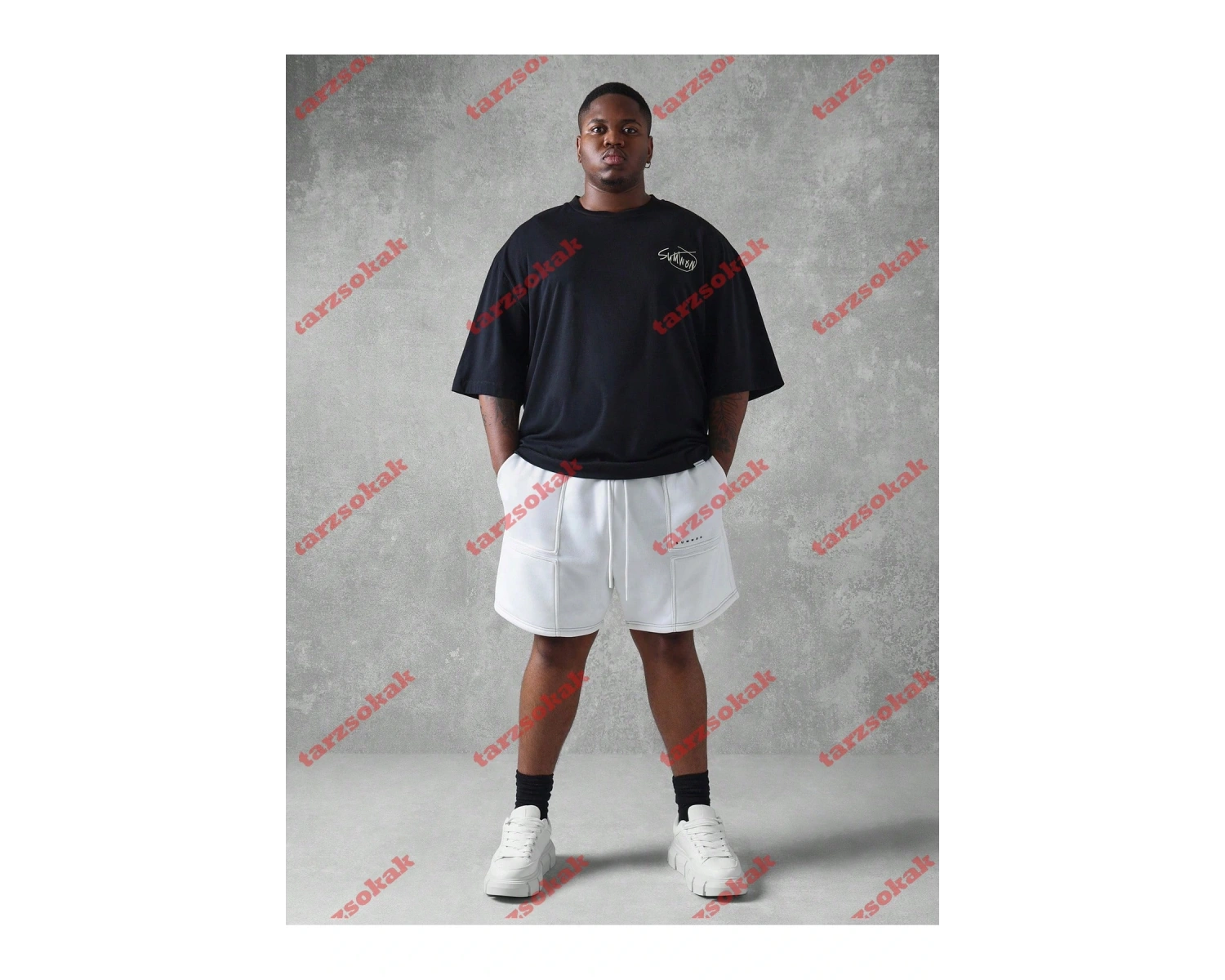 Model 3338 Erkek Yazlık Yuvarlak Yaka Kısa Kollu Günlük Tişört, Yaz