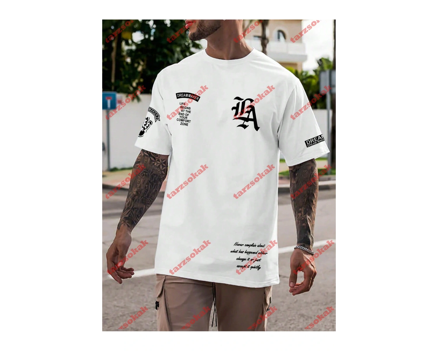 Model 3343 Erkek Yazlık Yuvarlak Yaka Kısa Kollu Günlük Tişört, Yaz