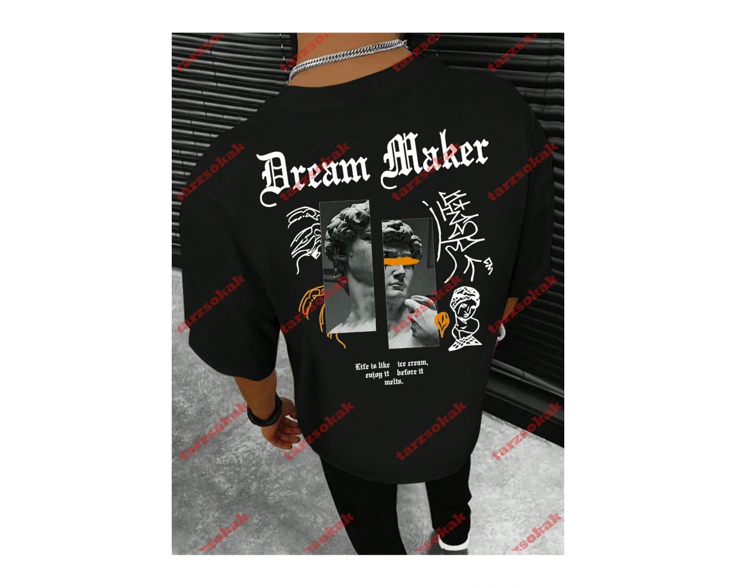 Model 3376 Erkek Yazlık Yuvarlak Yaka Kısa Kollu Günlük Tişört, Yaz