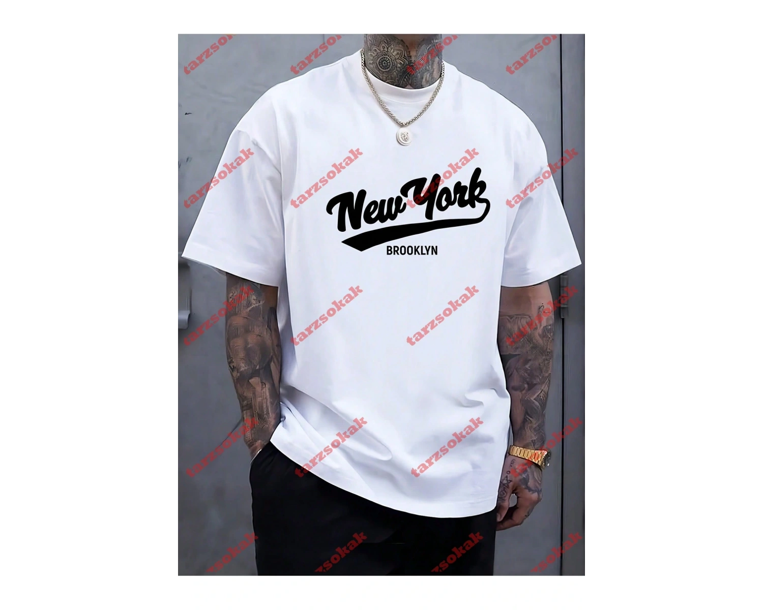 Model 3382 Erkek Yazlık Yuvarlak Yaka Kısa Kollu Günlük Tişört, Yaz