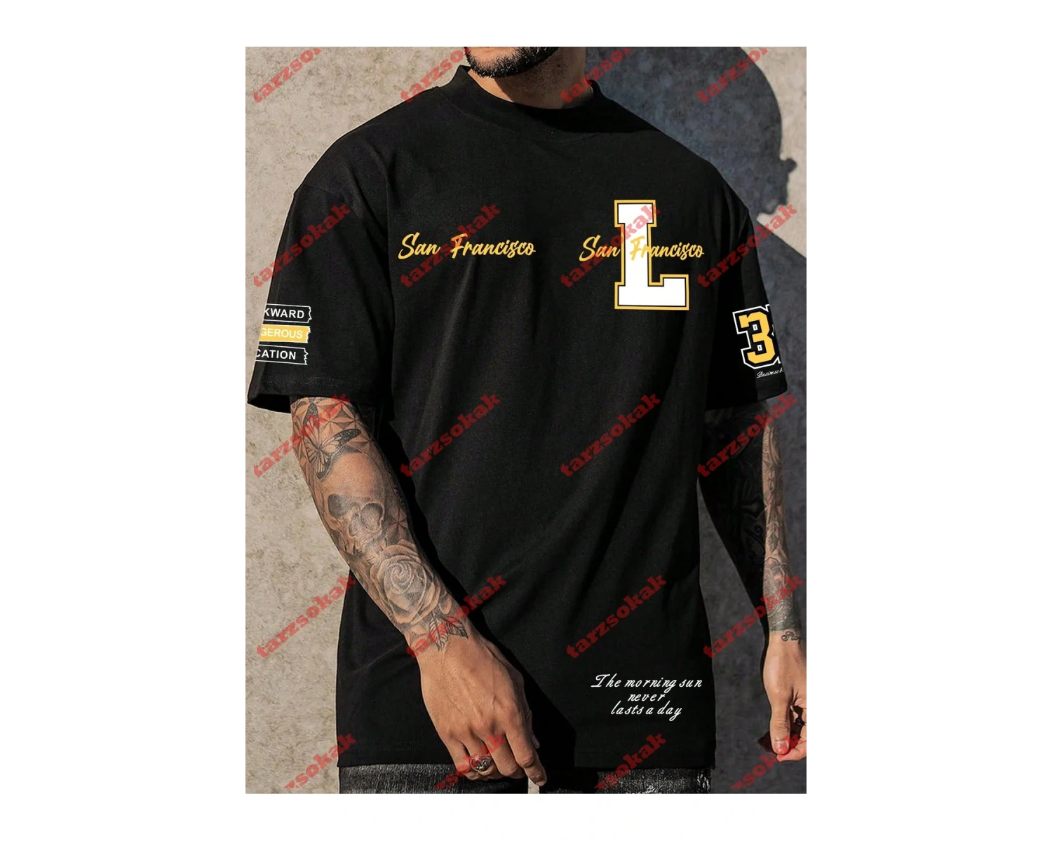 Model 3390 Erkek Yazlık Yuvarlak Yaka Kısa Kollu Günlük Tişört, Yaz