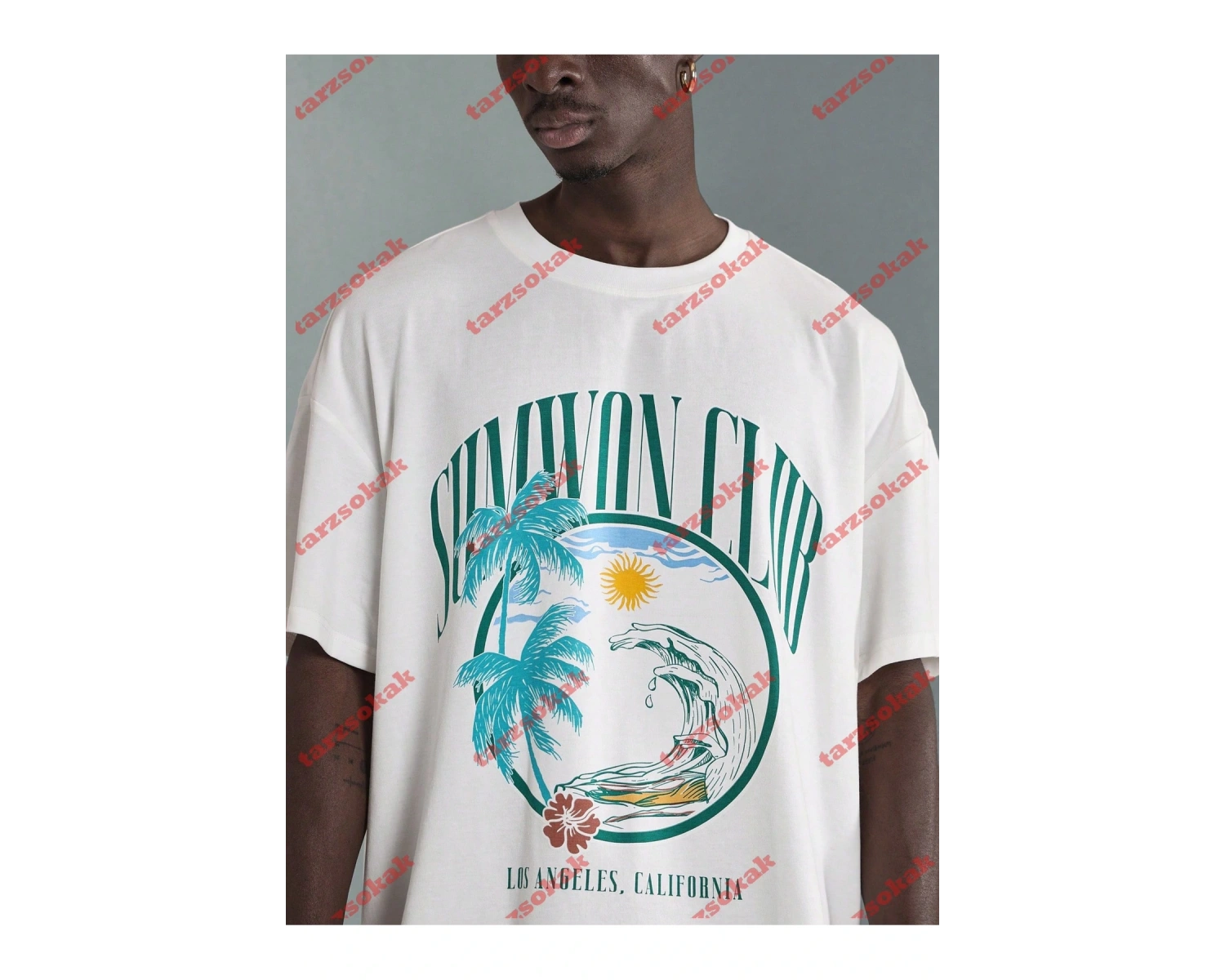 Model 3395 Erkek Yazlık Yuvarlak Yaka Kısa Kollu Günlük Tişört, Yaz