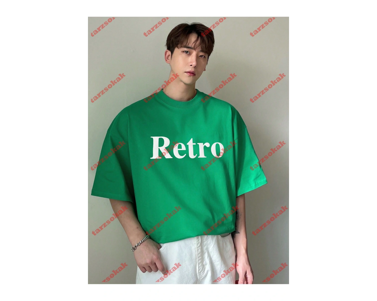 Model 3397 Erkek Yazlık Yuvarlak Yaka Kısa Kollu Günlük Tişört, Yaz