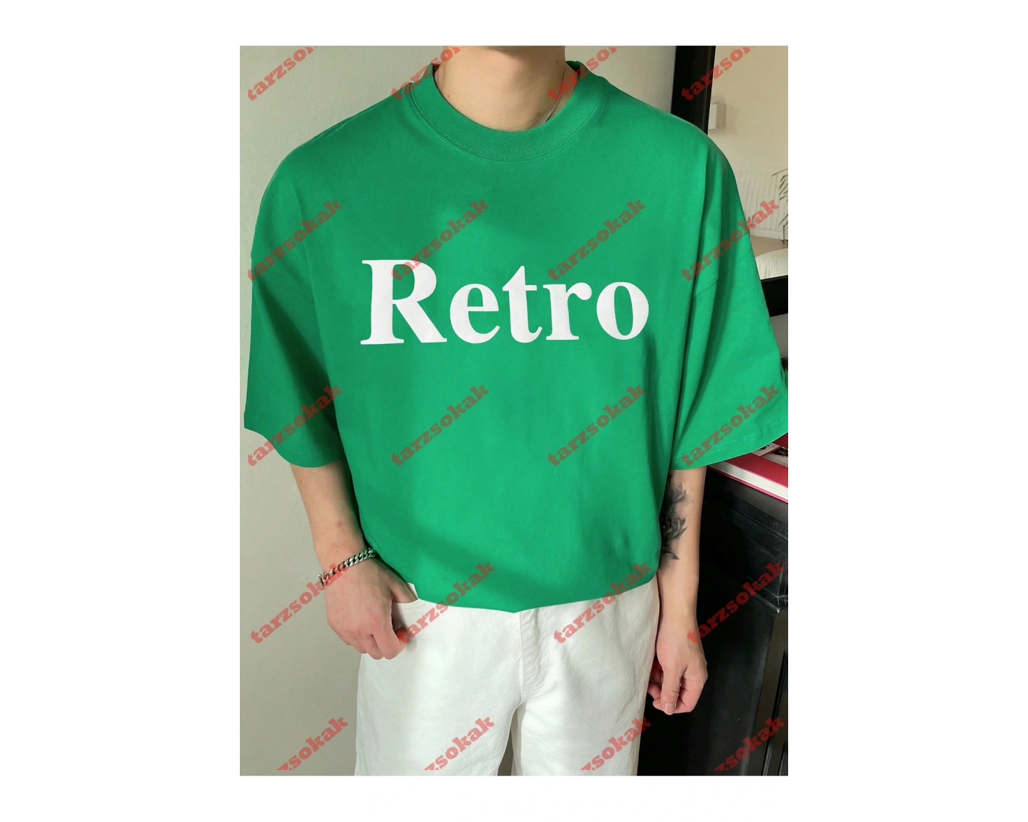 Model 3397 Erkek Yazlık Yuvarlak Yaka Kısa Kollu Günlük Tişört, Yaz