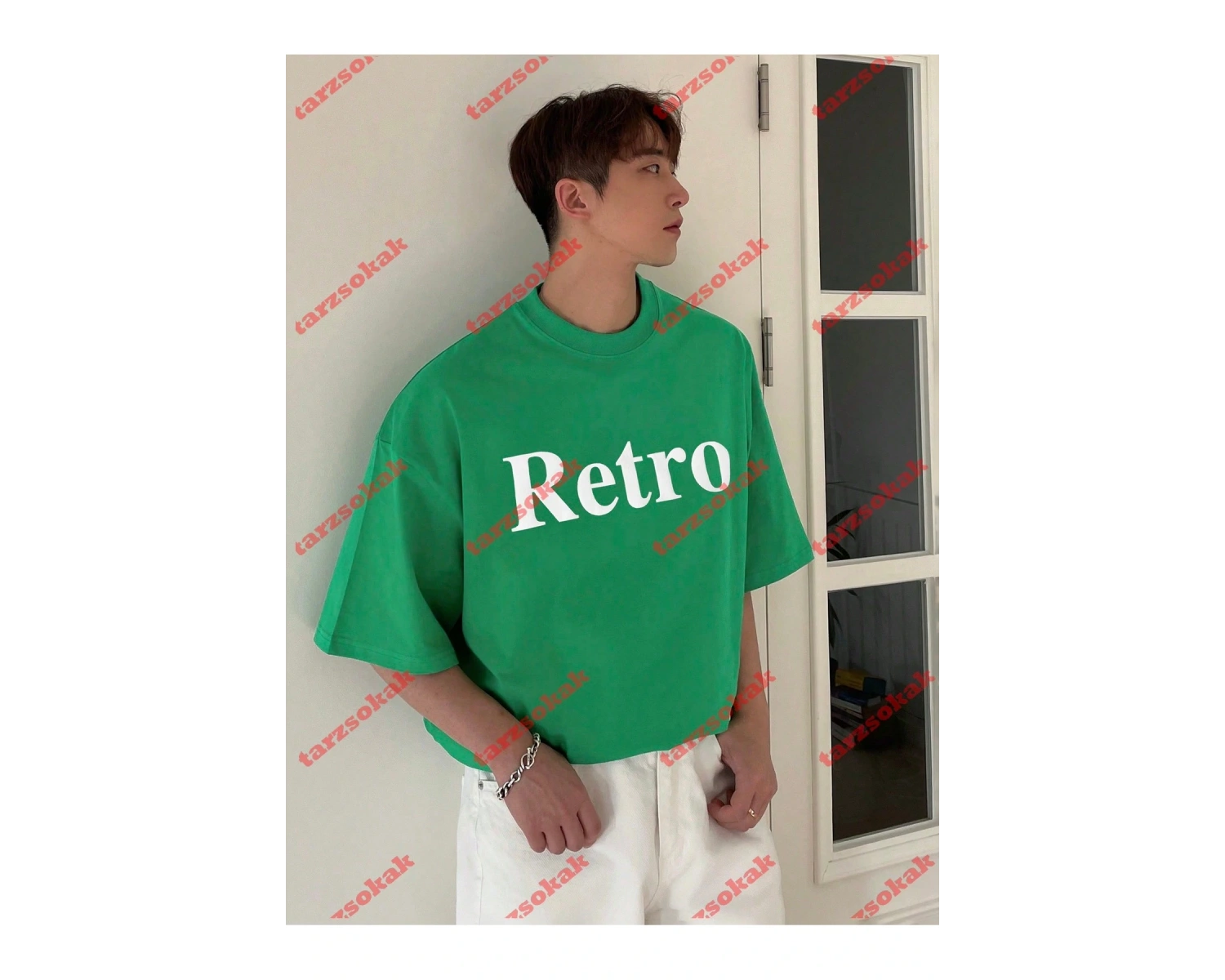 Model 3397 Erkek Yazlık Yuvarlak Yaka Kısa Kollu Günlük Tişört, Yaz