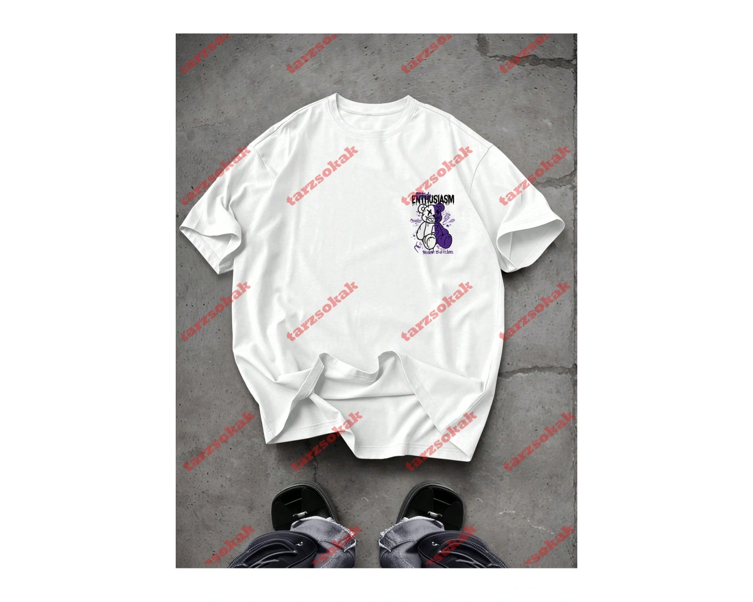 Model 3398 Erkek Yazlık Yuvarlak Yaka Kısa Kollu Günlük Tişört, Yaz