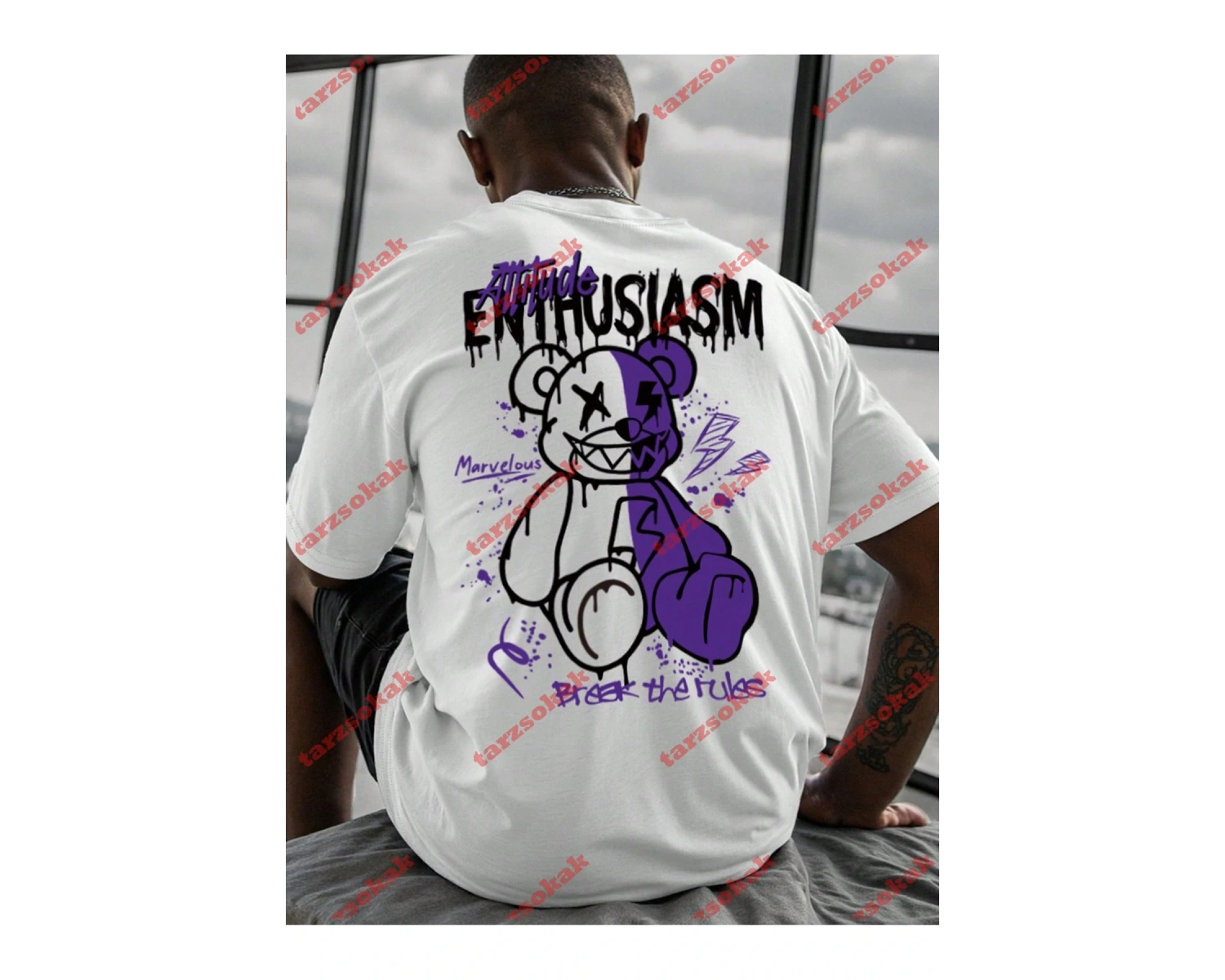 Model 3398 Erkek Yazlık Yuvarlak Yaka Kısa Kollu Günlük Tişört, Yaz