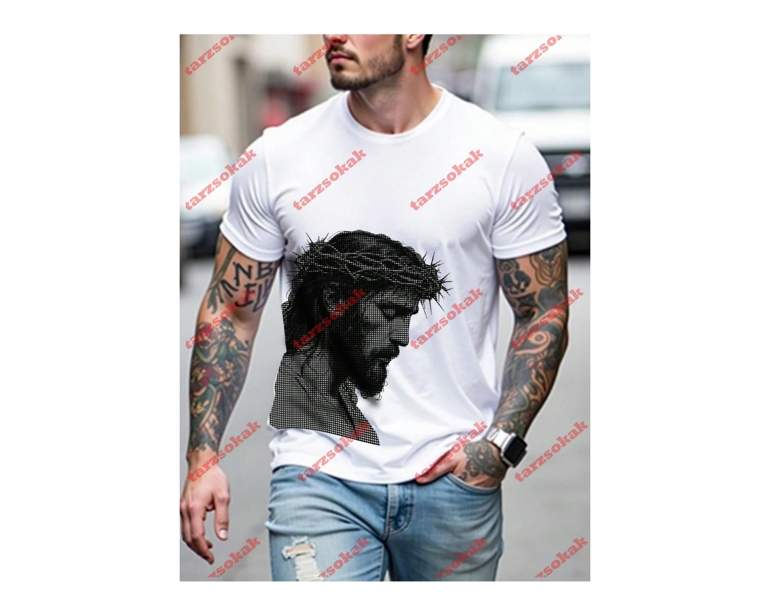 Model 3399 Erkek Yazlık Yuvarlak Yaka Kısa Kollu Günlük Tişört, Yaz