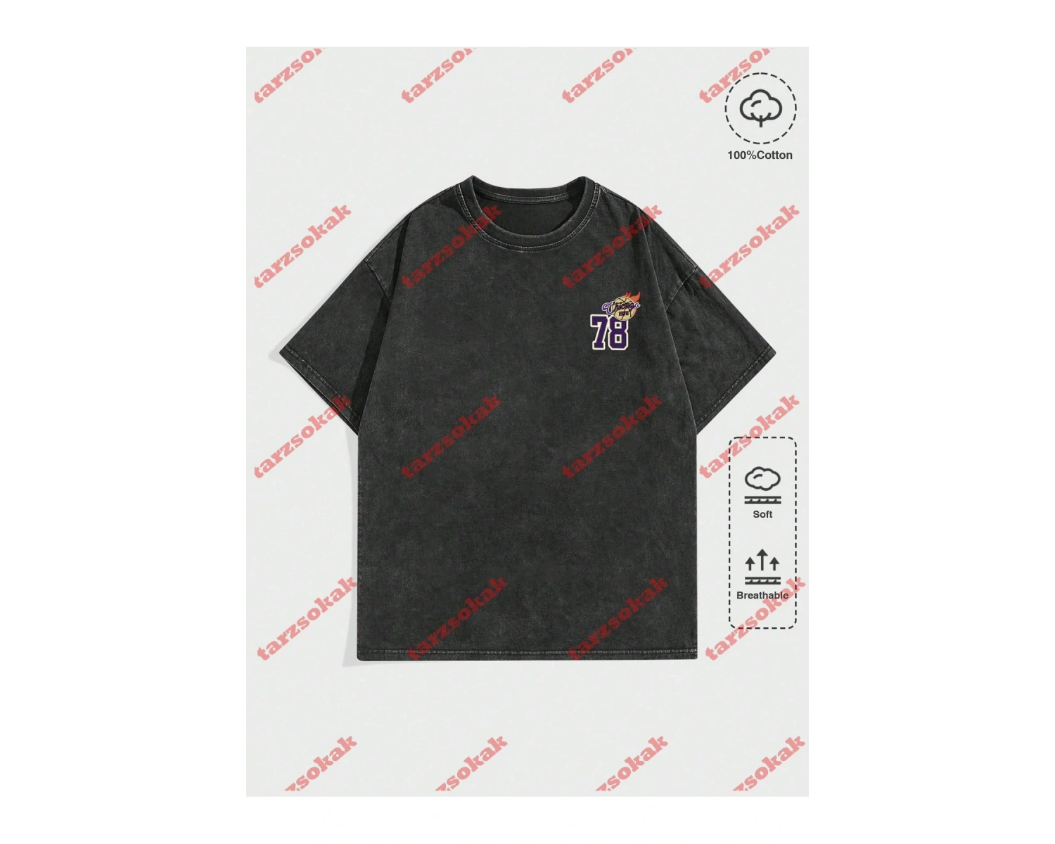 Model 3401 Erkek Yazlık Yuvarlak Yaka Kısa Kollu Günlük Tişört, Yaz