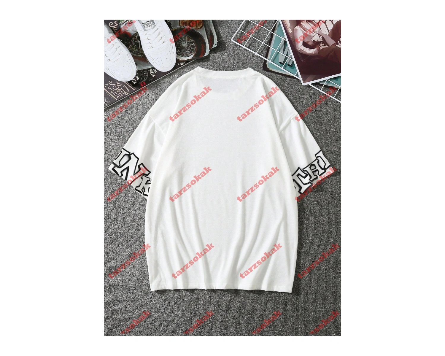 Model 3411 Erkek Yazlık Yuvarlak Yaka Kısa Kollu Günlük Tişört, Yaz