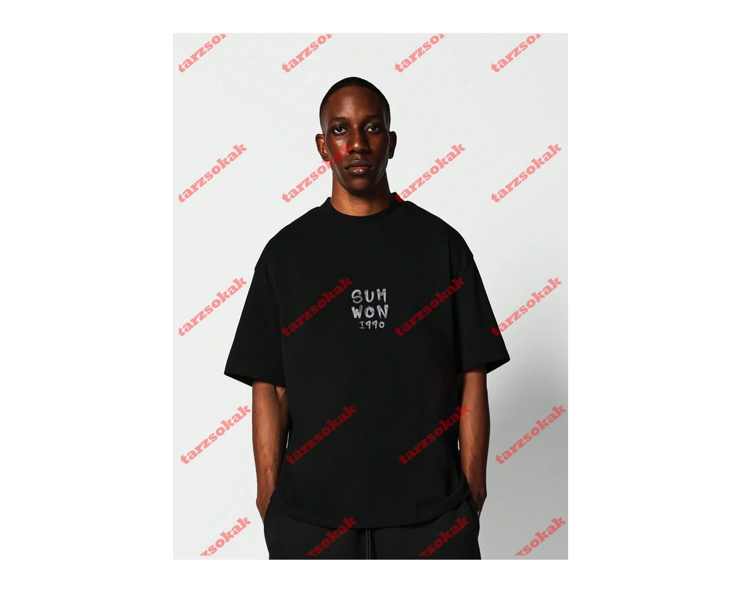 Model 3417 Erkek Yazlık Yuvarlak Yaka Kısa Kollu Günlük Tişört, Yaz