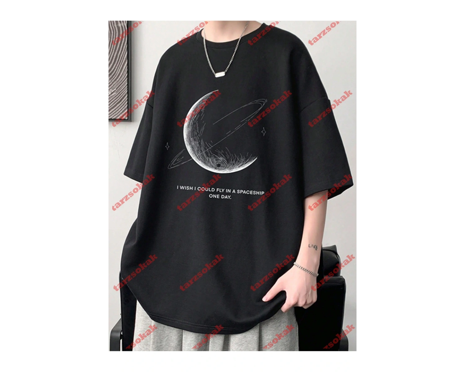 Model 3418 Erkek Yazlık Yuvarlak Yaka Kısa Kollu Günlük Tişört, Yaz