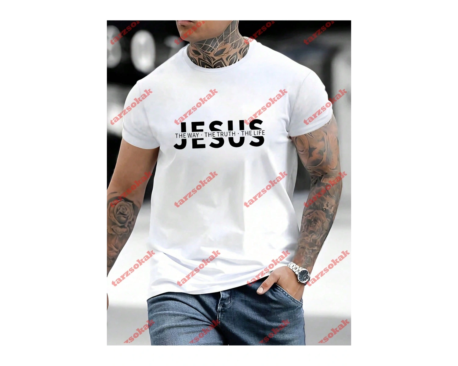 Model 3430 Erkek Yazlık Yuvarlak Yaka Kısa Kollu Günlük Tişört, Yaz