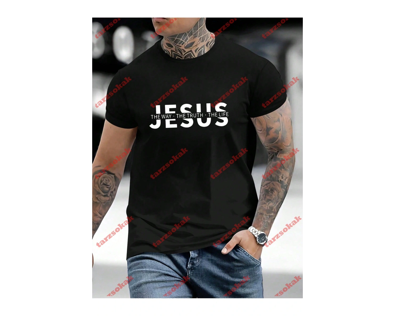 Model 3430 Erkek Yazlık Yuvarlak Yaka Kısa Kollu Günlük Tişört, Yaz