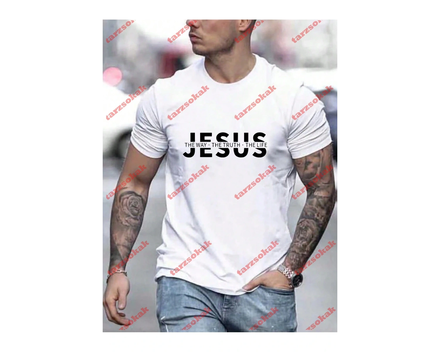 Model 3430 Erkek Yazlık Yuvarlak Yaka Kısa Kollu Günlük Tişört, Yaz