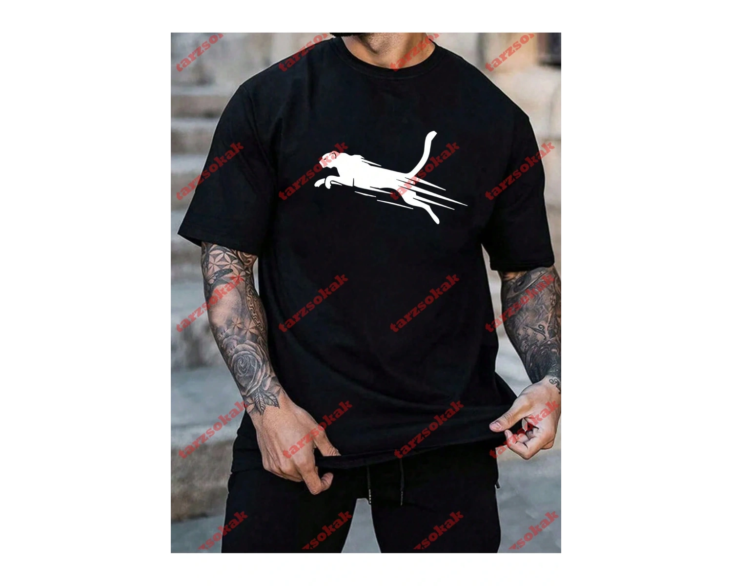 Model 3437 Erkek Yazlık Yuvarlak Yaka Kısa Kollu Günlük Tişört, Yaz