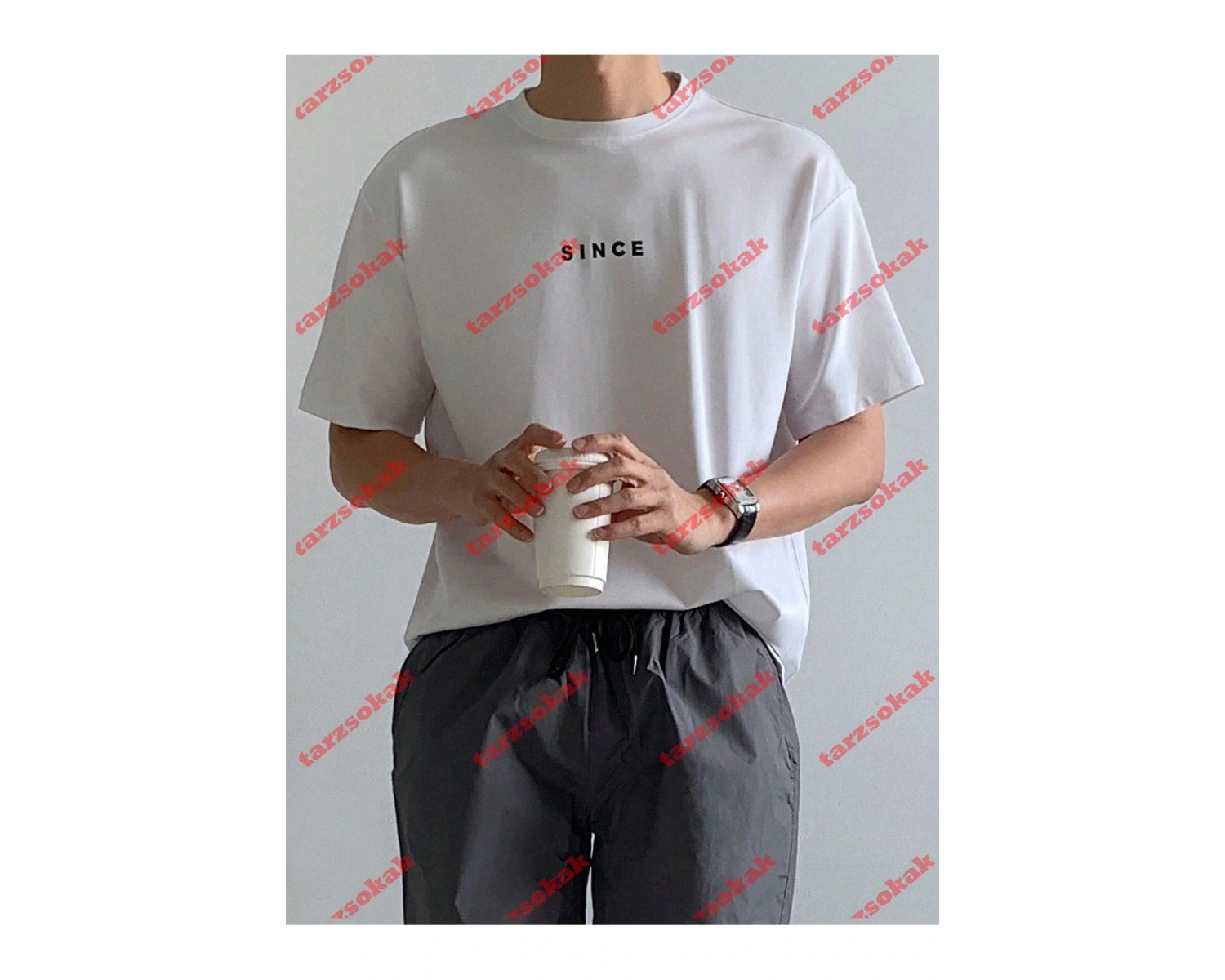 Model 3439 Erkek Yazlık Yuvarlak Yaka Kısa Kollu Günlük Tişört, Yaz