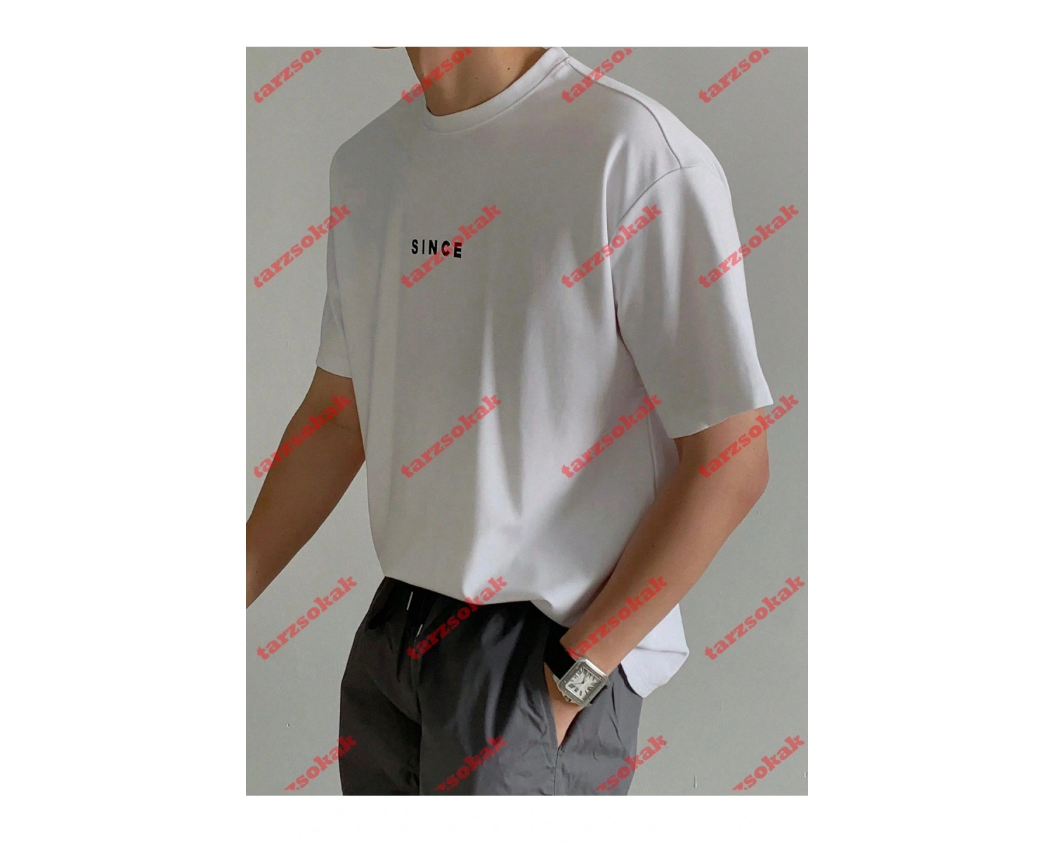 Model 3439 Erkek Yazlık Yuvarlak Yaka Kısa Kollu Günlük Tişört, Yaz