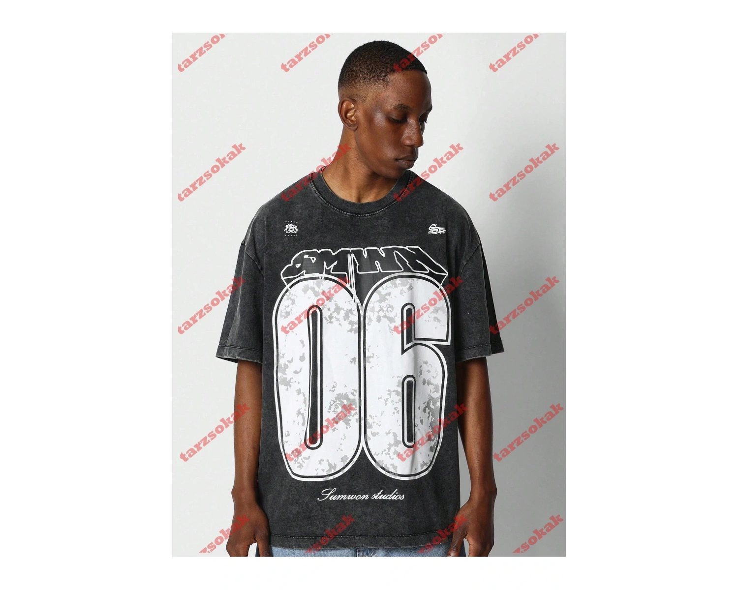 Model 3465 Erkek Yazlık Yuvarlak Yaka Kısa Kollu Günlük Tişört, Yaz