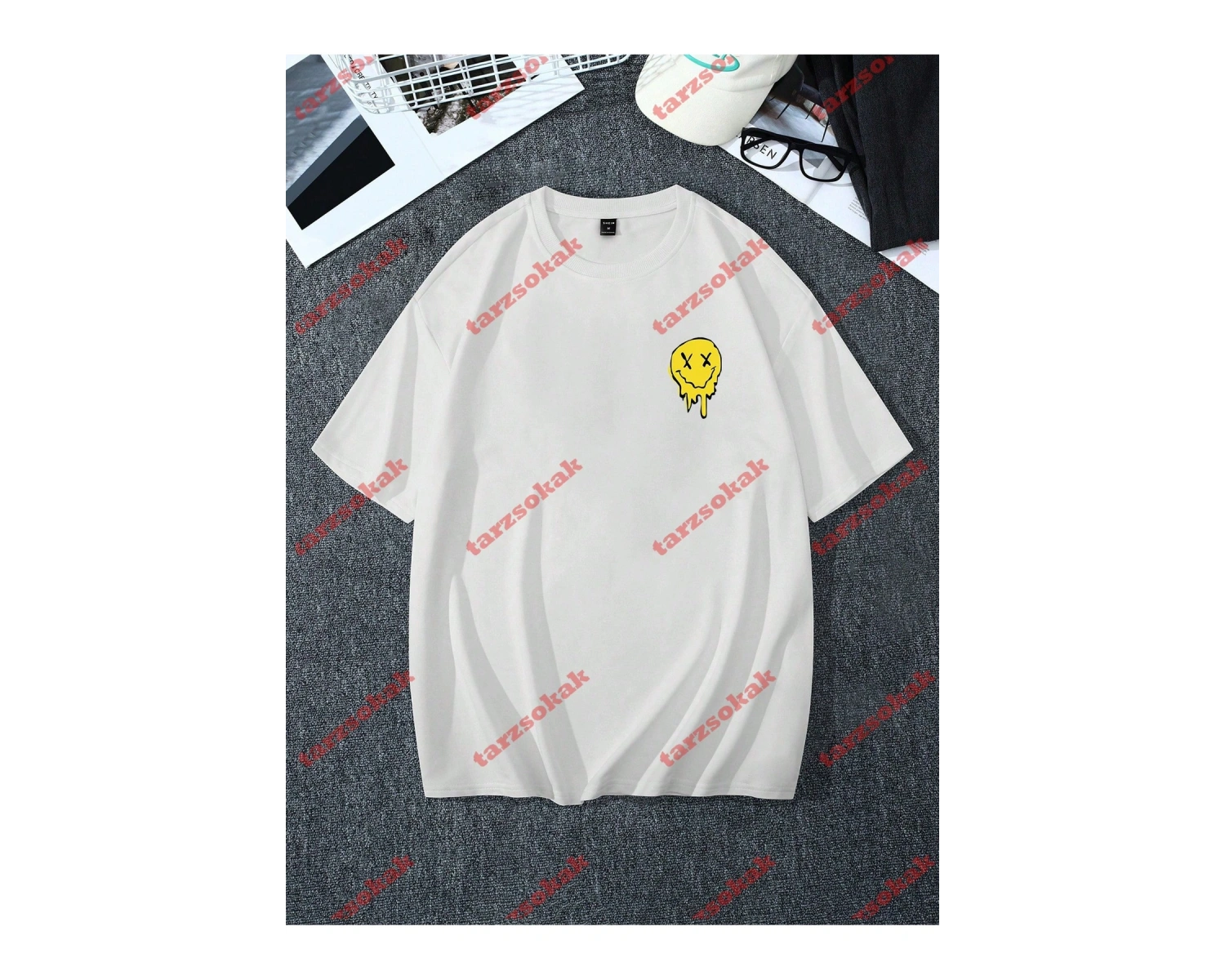 Model 3469 Erkek Yazlık Yuvarlak Yaka Kısa Kollu Günlük Tişört, Yaz