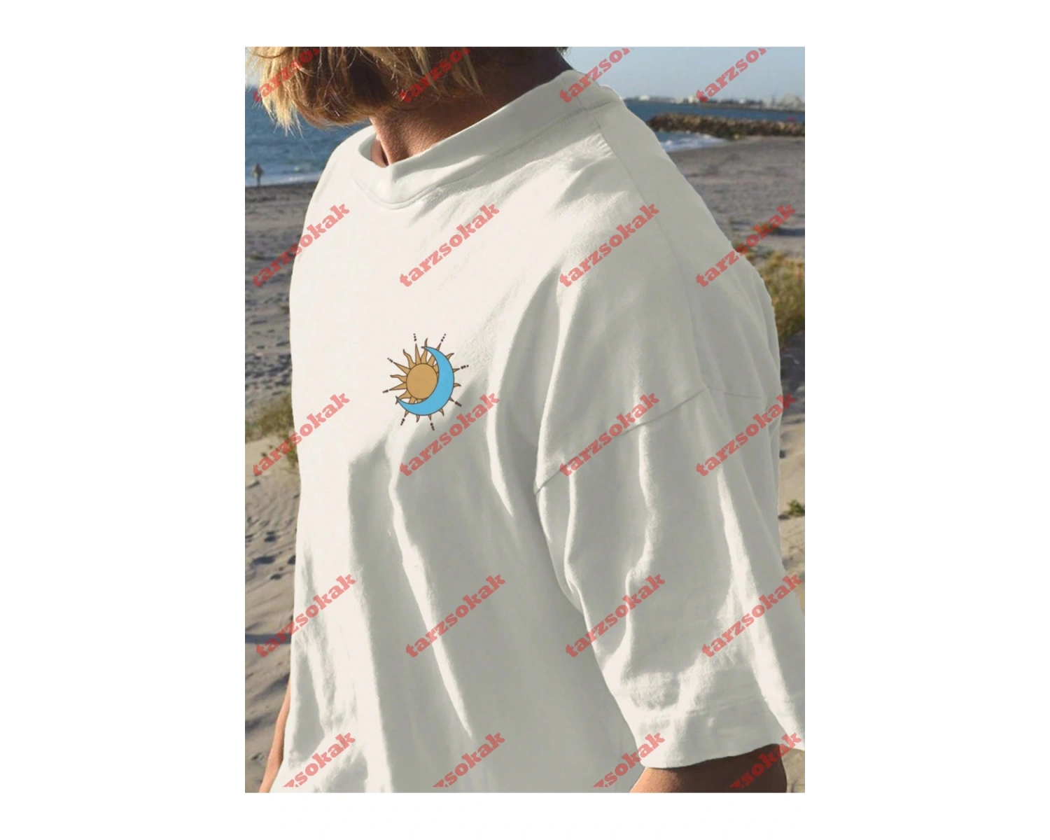 Model 3470 Erkek Yazlık Yuvarlak Yaka Kısa Kollu Günlük Tişört, Yaz