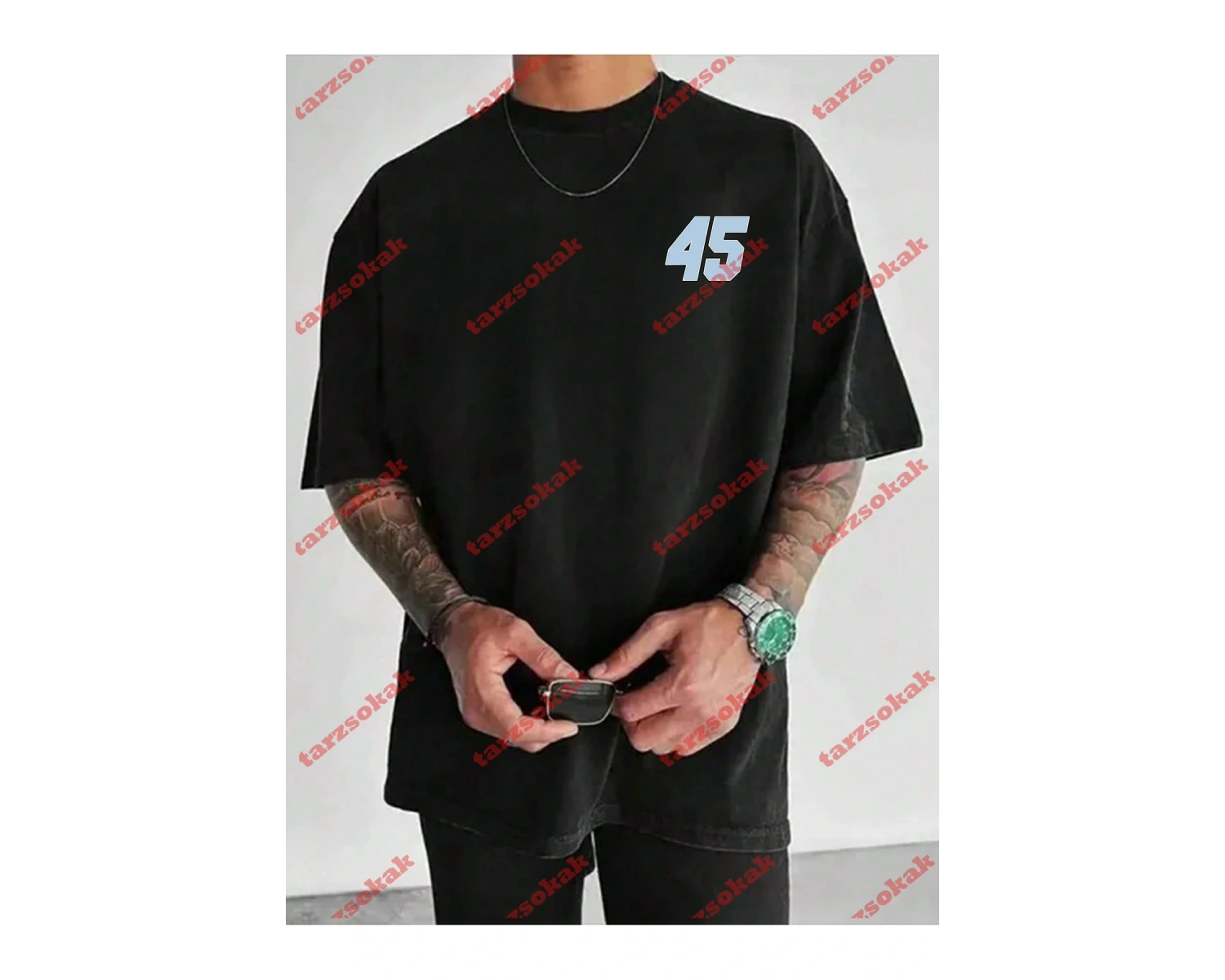 Model 3476 Erkek Yazlık Yuvarlak Yaka Kısa Kollu Günlük Tişört, Yaz