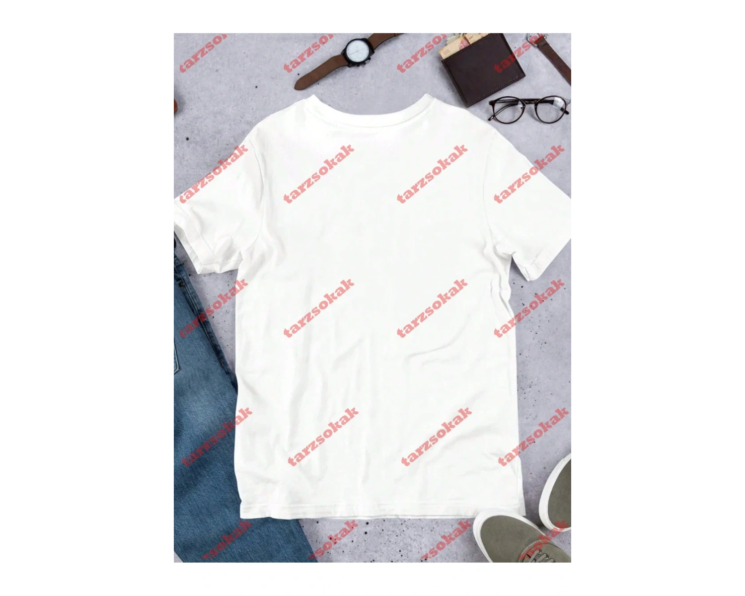 Model 3479 Erkek Yazlık Yuvarlak Yaka Kısa Kollu Günlük Tişört, Yaz