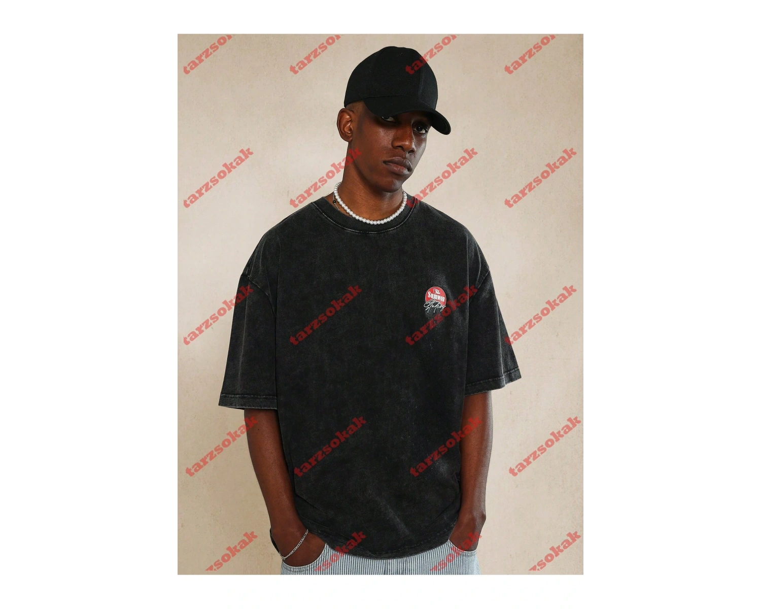 Model 3483 Erkek Yazlık Yuvarlak Yaka Kısa Kollu Günlük Tişört, Yaz