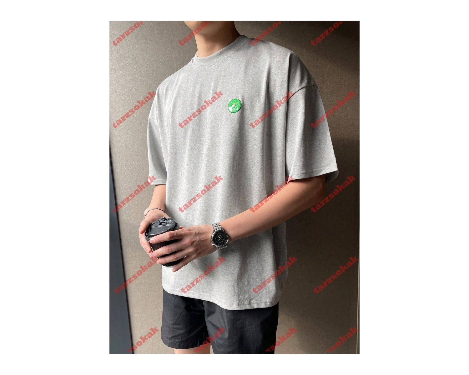 Model 3485 Erkek Yazlık Yuvarlak Yaka Kısa Kollu Günlük Tişört, Yaz