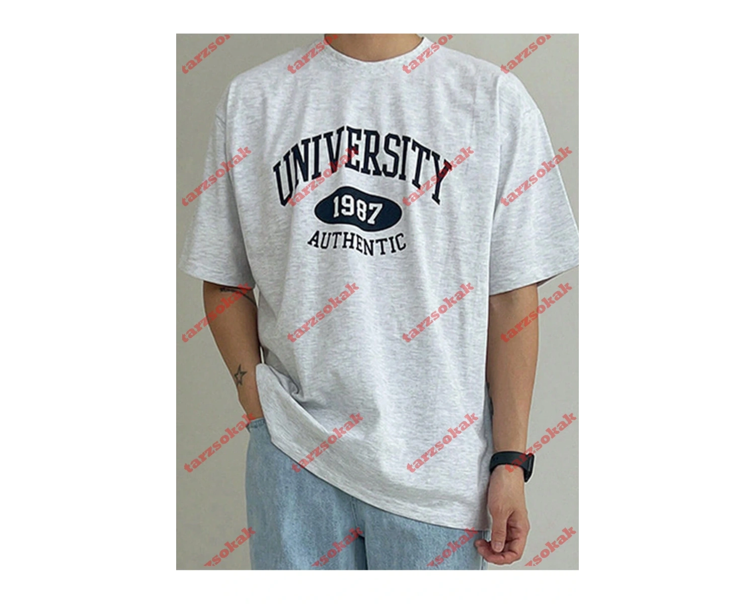 Model 3497 Erkek Yazlık Yuvarlak Yaka Kısa Kollu Günlük Tişört, Yaz