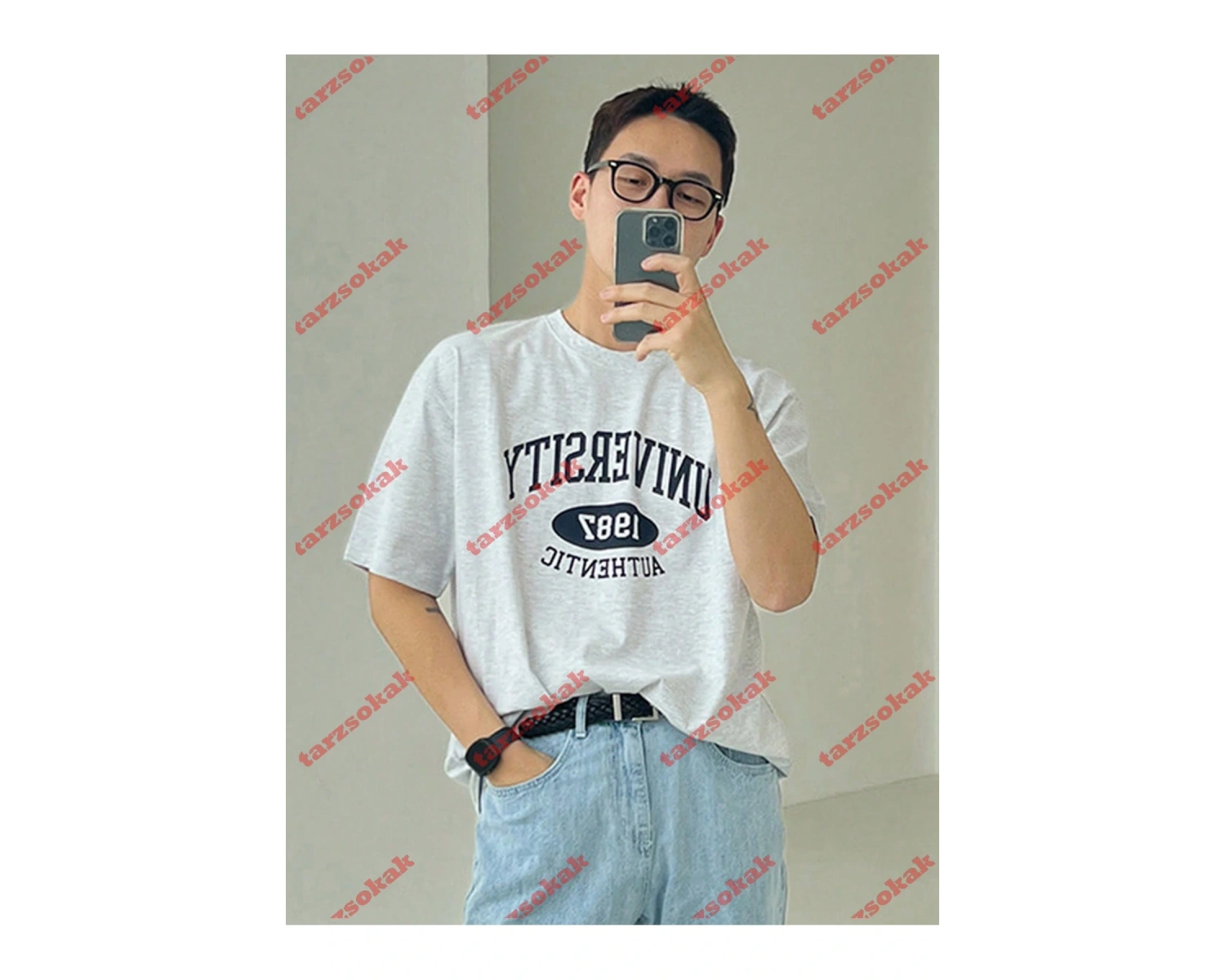 Model 3497 Erkek Yazlık Yuvarlak Yaka Kısa Kollu Günlük Tişört, Yaz