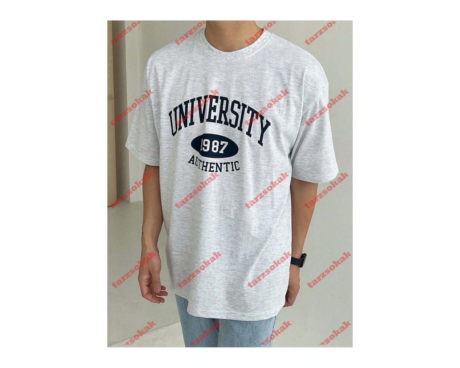 Model 3497 Erkek Yazlık Yuvarlak Yaka Kısa Kollu Günlük Tişört, Yaz