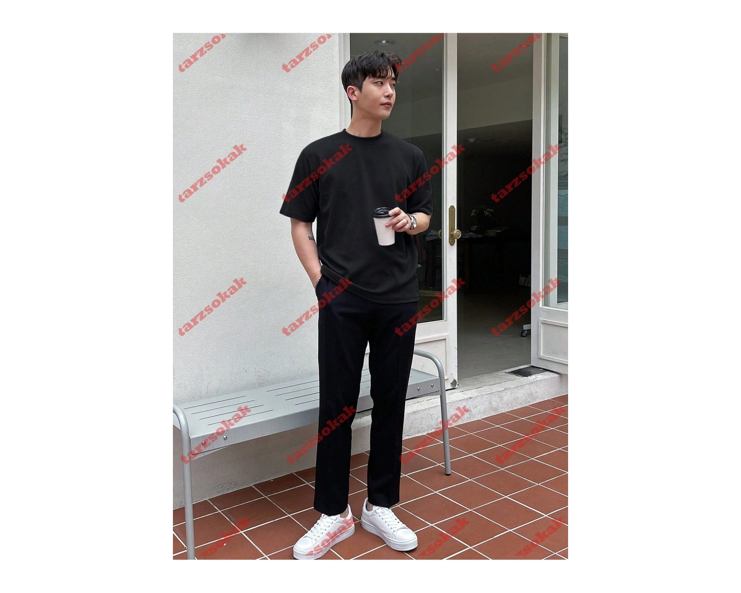 Model 3499 Erkek Yazlık Yuvarlak Yaka Kısa Kollu Günlük Tişört, Yaz