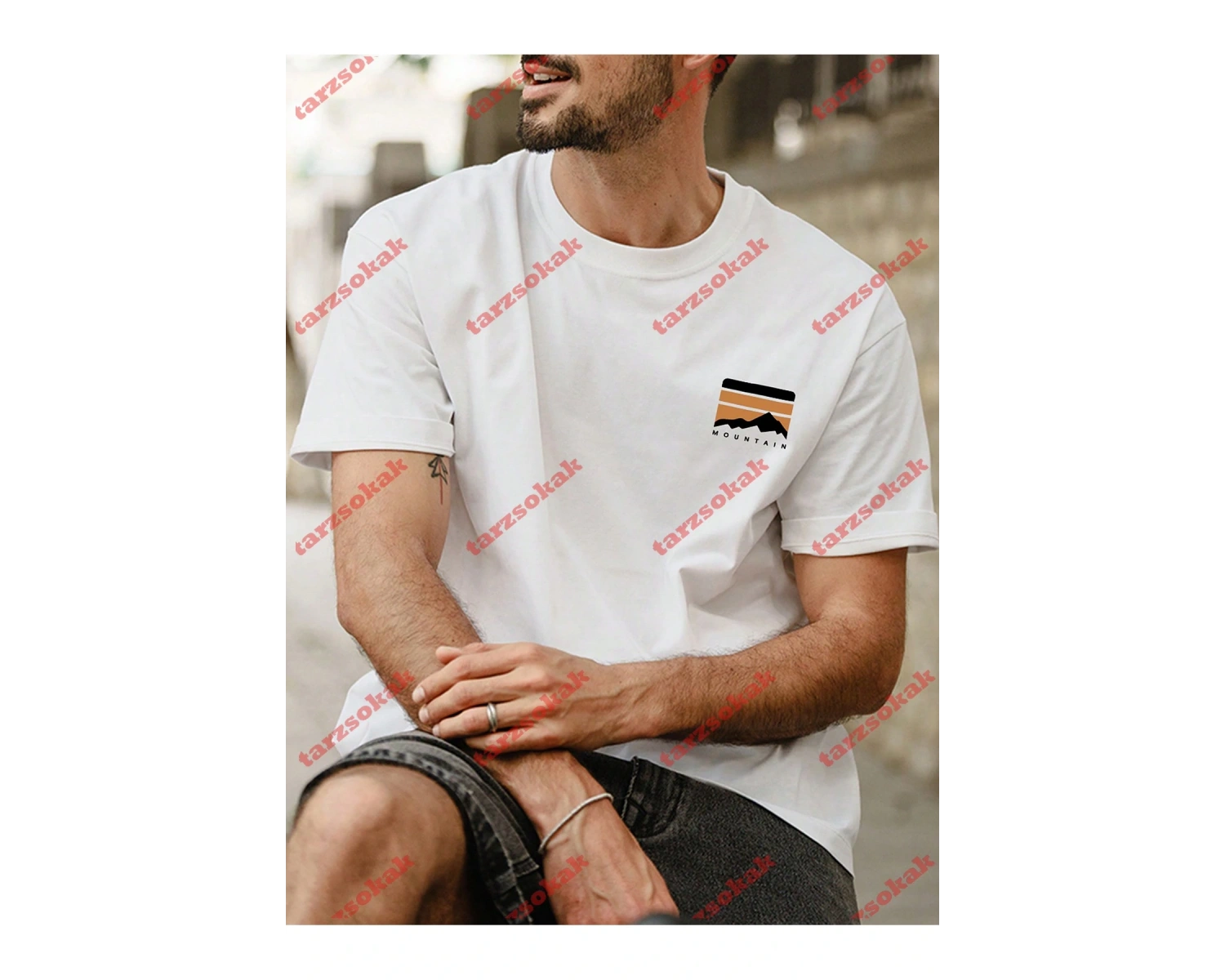 Model 3504 Erkek Yazlık Yuvarlak Yaka Kısa Kollu Günlük Tişört, Yaz