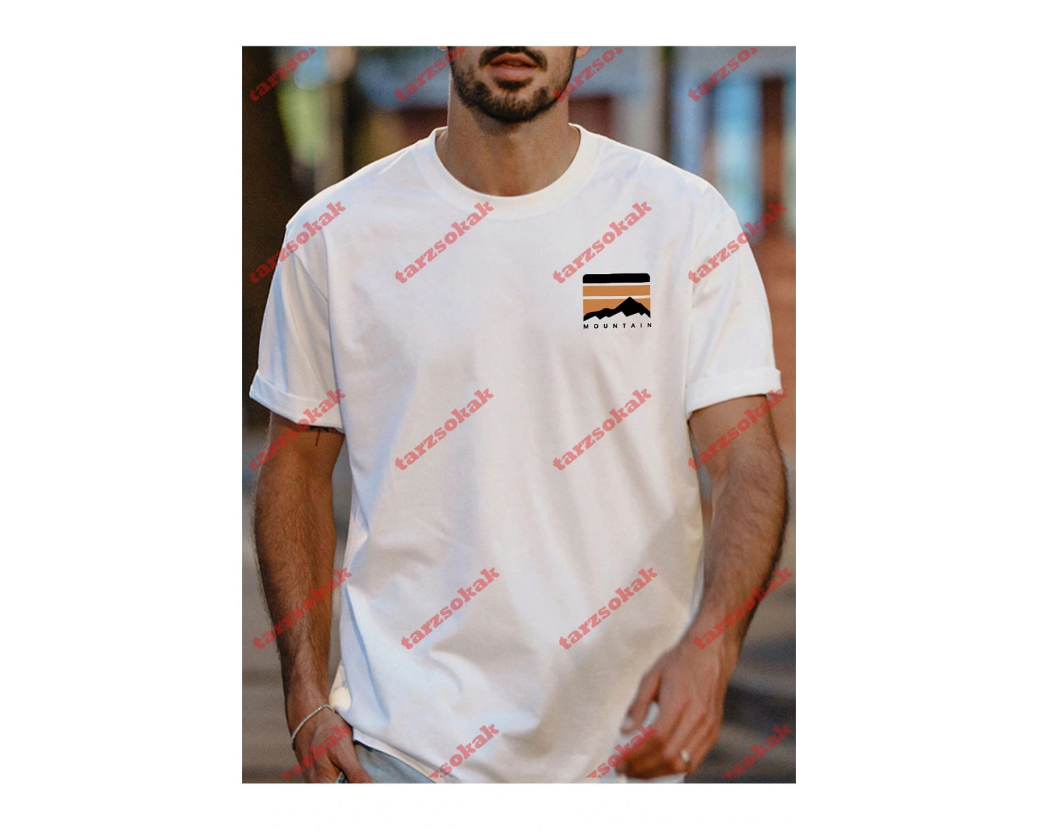 Model 3504 Erkek Yazlık Yuvarlak Yaka Kısa Kollu Günlük Tişört, Yaz