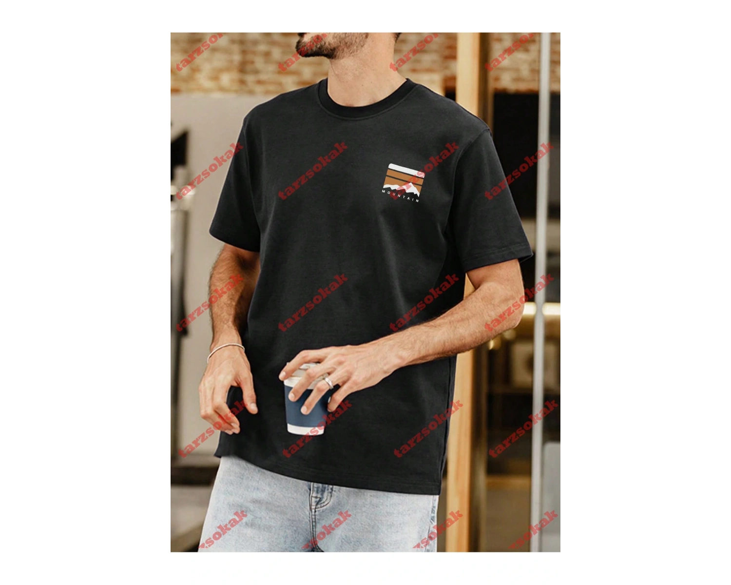 Model 3504 Erkek Yazlık Yuvarlak Yaka Kısa Kollu Günlük Tişört, Yaz