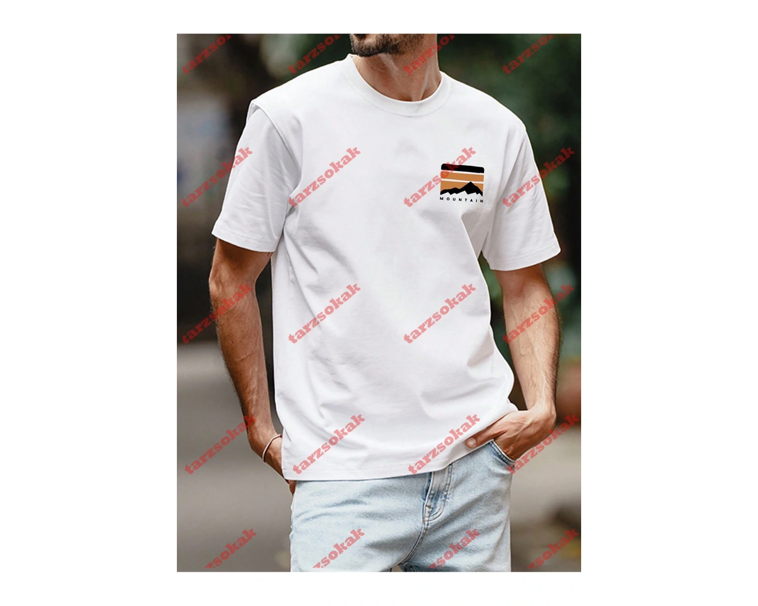 Model 3504 Erkek Yazlık Yuvarlak Yaka Kısa Kollu Günlük Tişört, Yaz