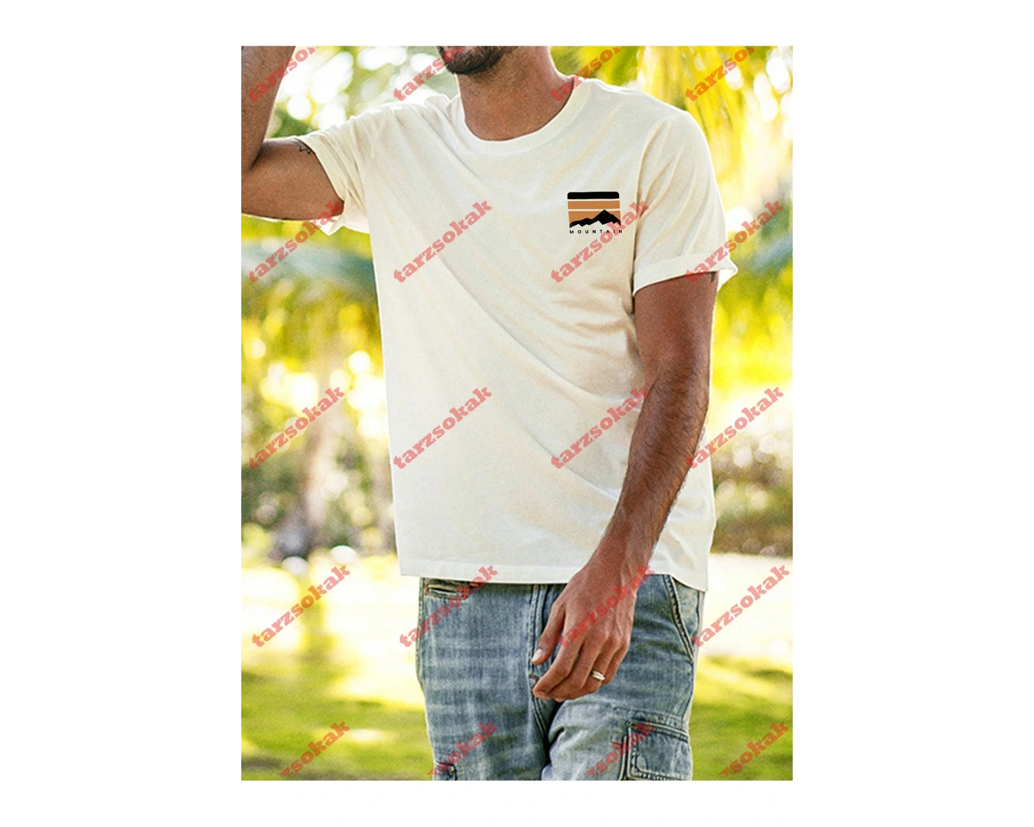 Model 3504 Erkek Yazlık Yuvarlak Yaka Kısa Kollu Günlük Tişört, Yaz